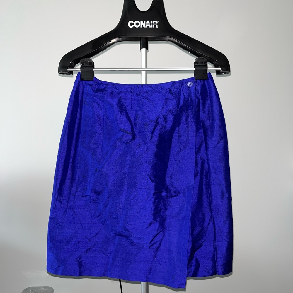 vintage blue wrap skirt